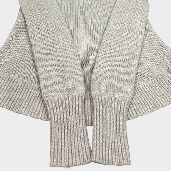 MODA International Tan Knit Snap Button Cowl Neck Sweater Women's Size Small - Picture 10 of 15